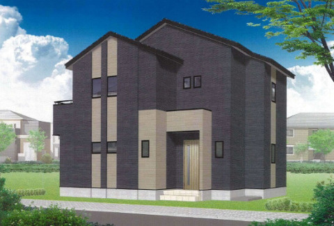 沼津市大岡の新築一戸建の外観パース