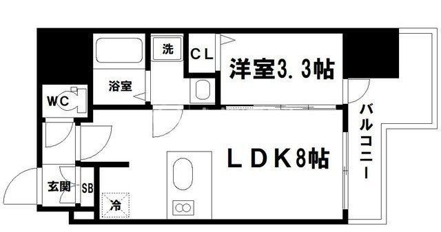 プレサンス北浜オリジンの間取り
