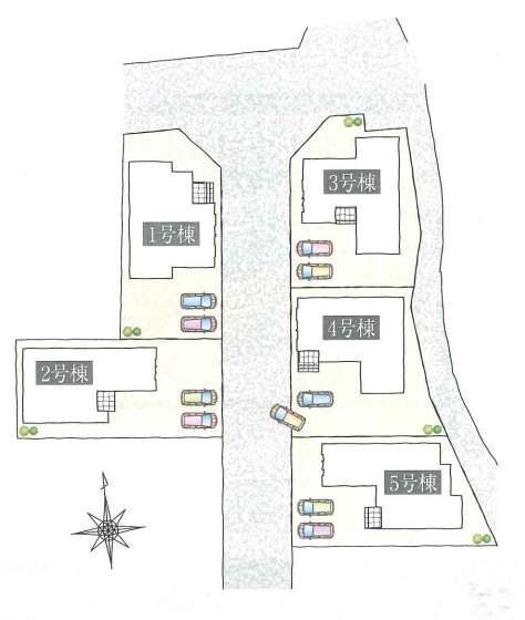 沼津市大岡の新築一戸建の区画図