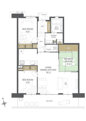 【間取り】サーパス新保緑道公園 