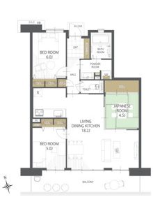 【間取り】サーパス新保緑道公園 