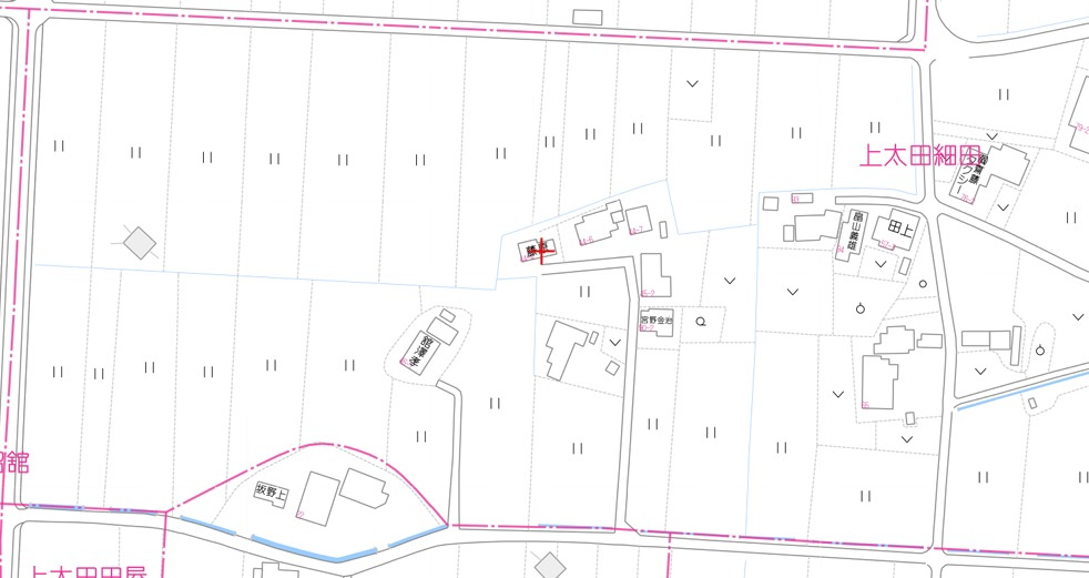 盛岡市上太田細田　売地の地図