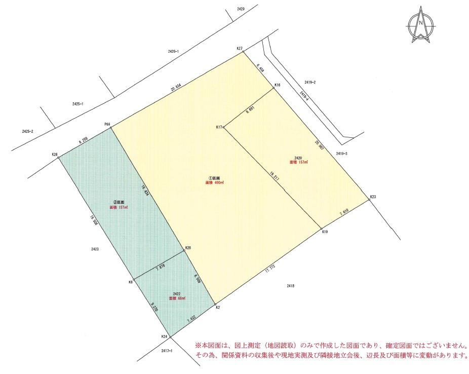 恩納村真栄田（限定1区画・186坪）の土地図|限定1区画♪