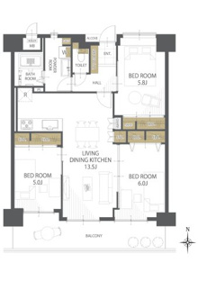 【間取り】ディアステージ芳泉 