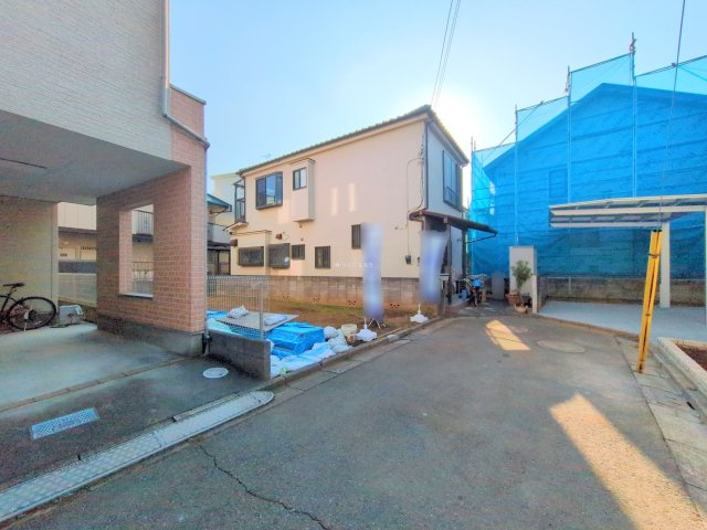 ふじみ野市北野２丁目の売地の前面道路含む現地写真|通り抜けできない前面道路につき小さなお子さまにも安心です。