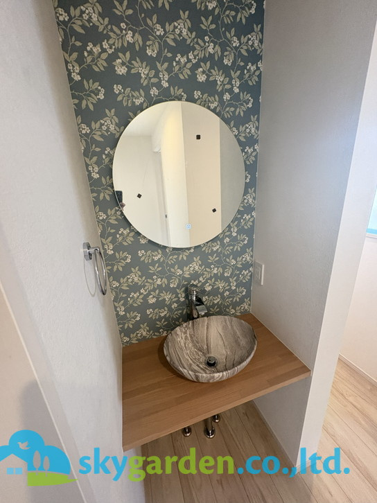 藤沢市高倉9期　新築戸建　全2棟2号棟の独立洗面台|第2洗面台