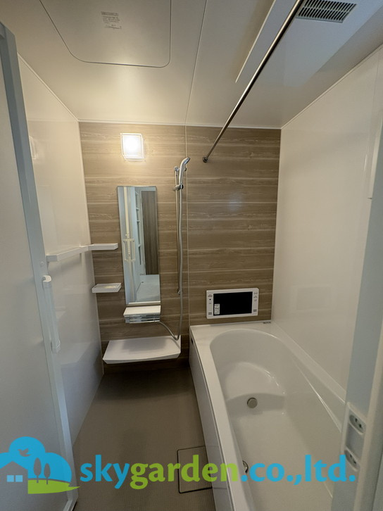 藤沢市高倉9期　新築戸建　全2棟2号棟の浴室|使いやすいお風呂です