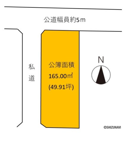 売土地　浜松市浜名区西美園の区画図