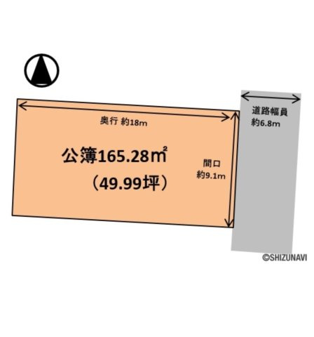 売土地　浜松市中央区篠ケ瀬町の土地図