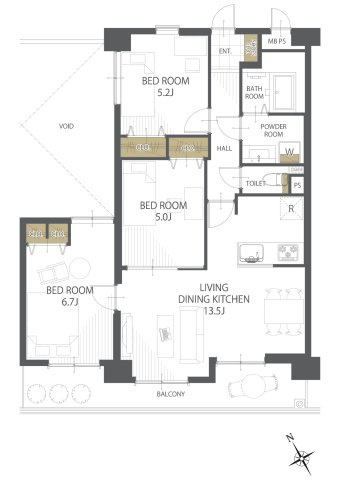 【間取り】ダイアパレス倉敷運動公園 