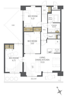 【間取り】ダイアパレス倉敷運動公園 