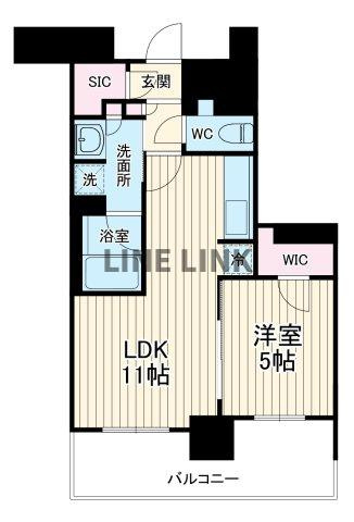 ブランズタワー御堂筋本町の間取り