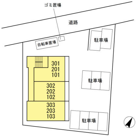 春日井市勝川町２丁目のアパートの外観