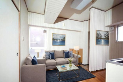 【居間・リビング】 | サンライズマンション | CGで家具等を配置したものです。実際に家具等は含まれません。