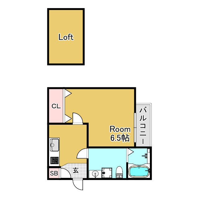 神戸市兵庫区東出町３丁目のアパートの間取り