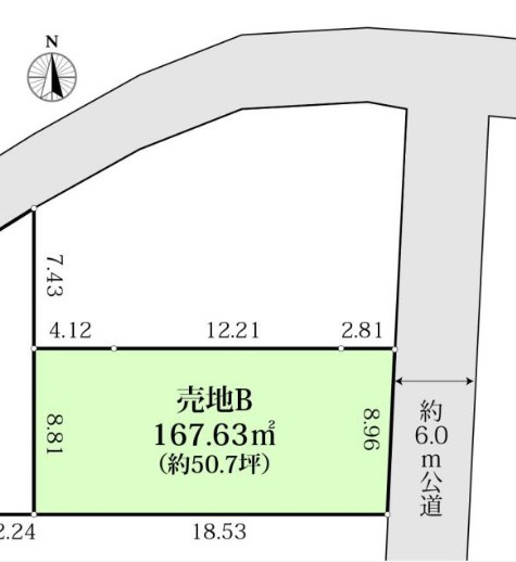 久留米市藤山町土地の区画図