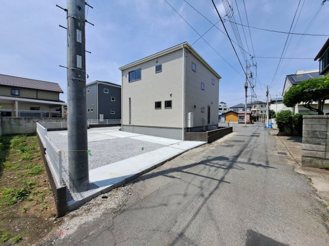 新築　前橋市城東町第8　Livele Garden.S　１号棟の前面道路含む現地写真|現地写真　北側接道幅員約4ｍ