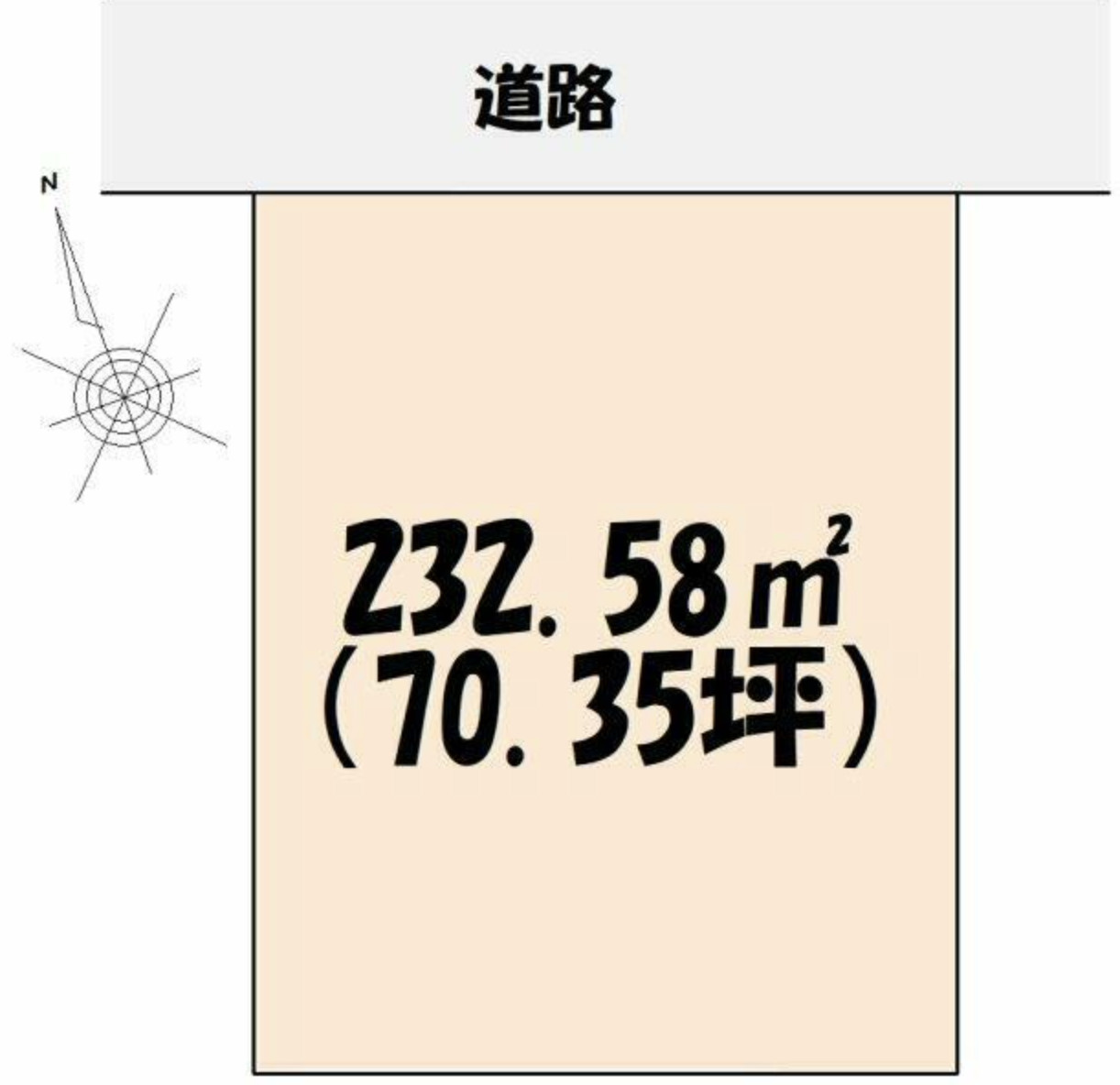 足利市常見町２丁目の売地の土地図