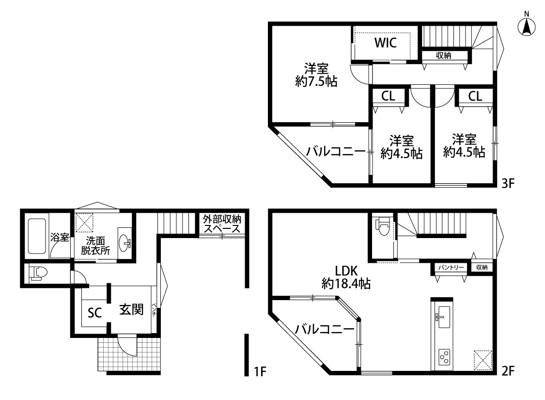 大阪市城東区鴫野西5丁目の間取り