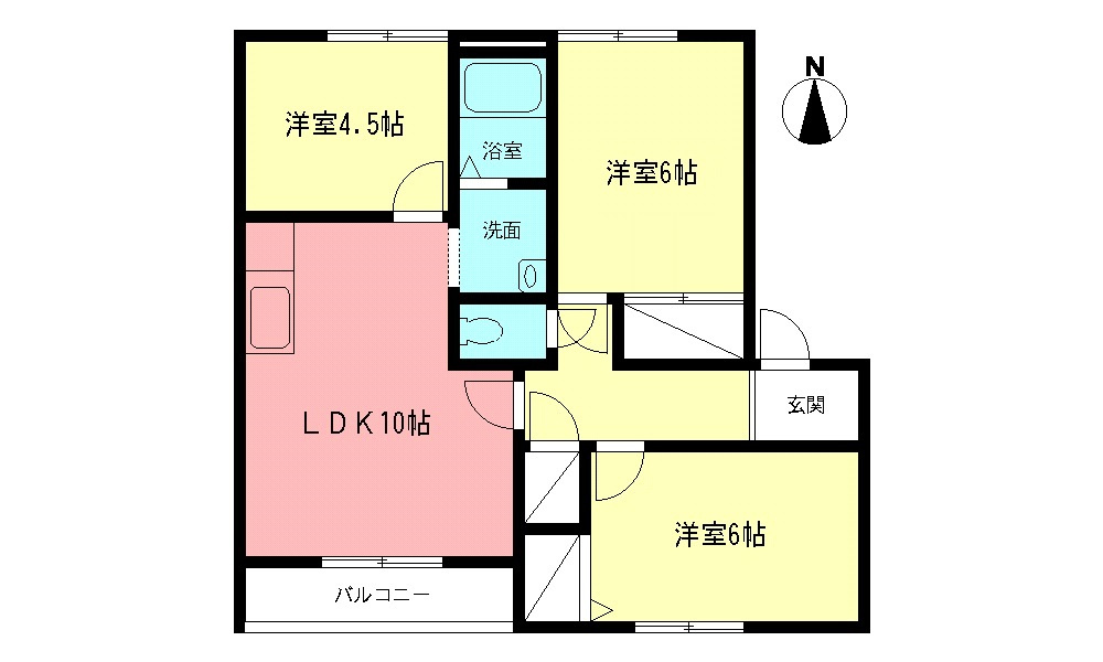 ビューラー上星 五番館の間取り