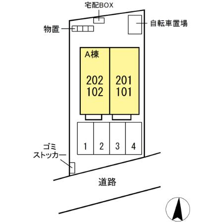 セレスティア森合Ａの区画図