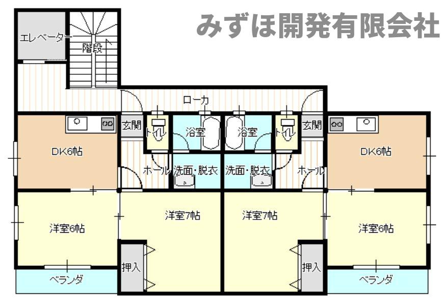 寒河江市大字西根字石川下2076(パステル）の間取り