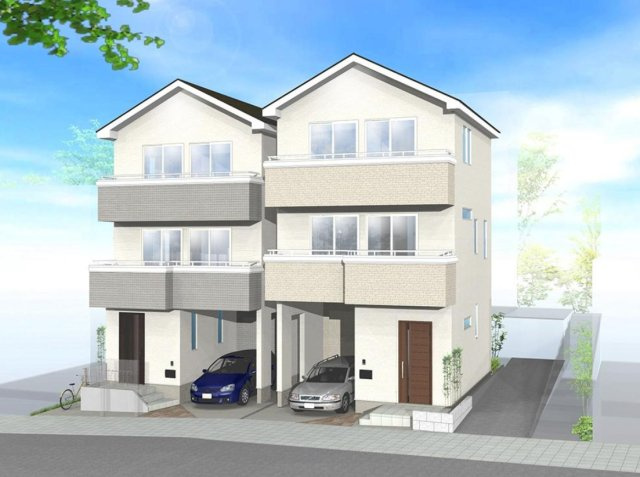 アイマーレ山元町/横浜市中区山元町 新築戸建の外観パース