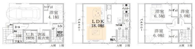 アイマーレ山元町/横浜市中区山元町 新築戸建の間取り