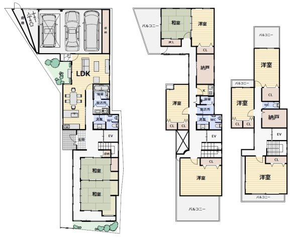 泉大津市戎町　戸建の間取り