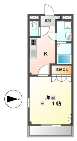 エルヴェ東小向 Ⅱの間取り