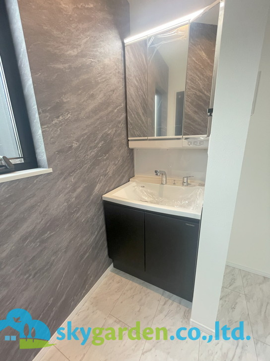 藤沢市鵠沼橘　新築戸建　全2棟B号棟の独立洗面台