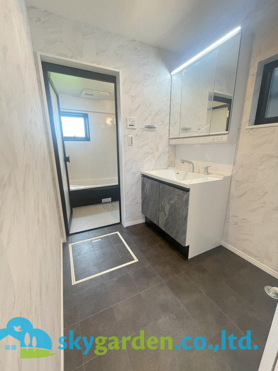 藤沢市鵠沼橘　新築戸建　全2棟B号棟の脱衣所