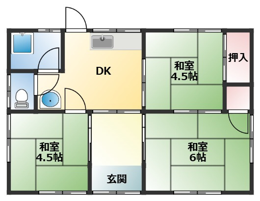 津森町平家の間取り