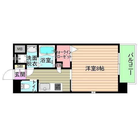 大阪市城東区蒲生１丁目の賃貸マンションの間取り