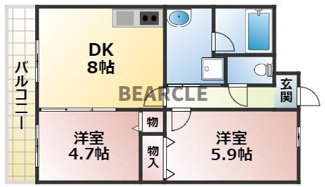 【間取り】 | プラシド七瀬川