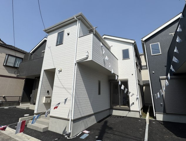 葛飾区西水元５丁目新築戸建【幸田小学校：7分】の外観|8号棟外観・完成済み内覧可能です！