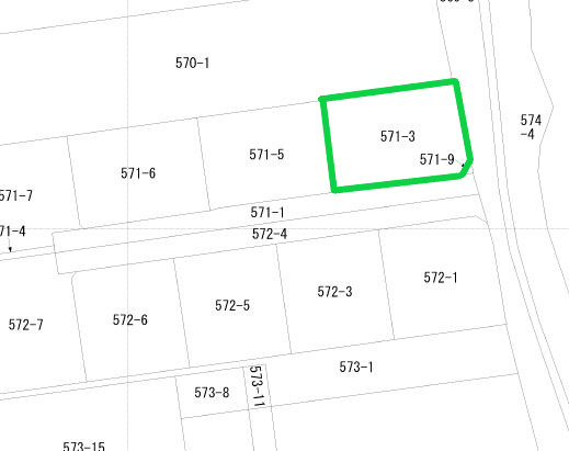 富岡市下高瀬売地の区画図