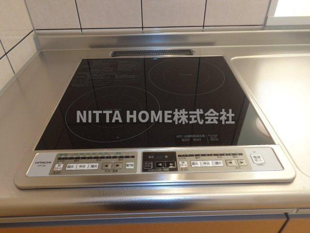 プランドール・KⅡ（prendre・KⅡ）のキッチン|２口ＩＨコンロがついています◎