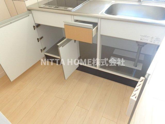 プランドール・KⅡ（prendre・KⅡ）のキッチン|キッチン下部収納です＊