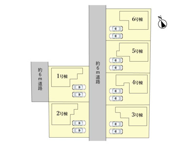 【区画図】 | 四日市市河原田町《1号棟》 | 駐車スペース2台