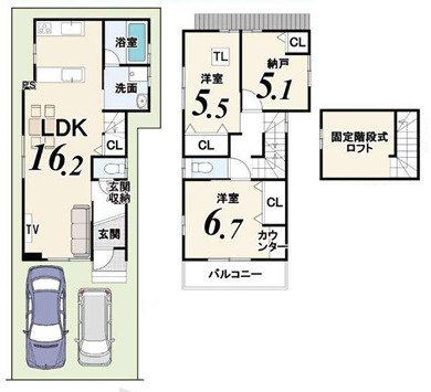 【間取り】 | K41257-1号地大宮
