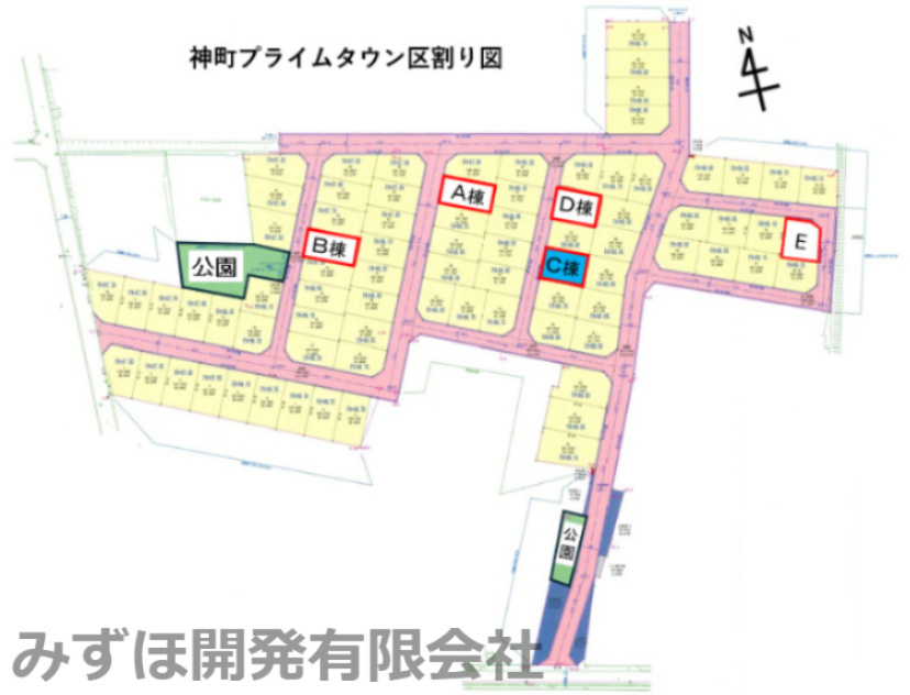 東根市神町西一丁目　神町プライムタウン【C棟】の区画図