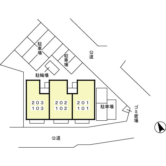 ファミリア富士塚　　刈谷市の賃貸ならクラスホーム刈谷店の区画図