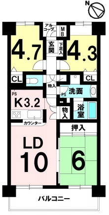ファミール大宮宮原壱番館の間取り