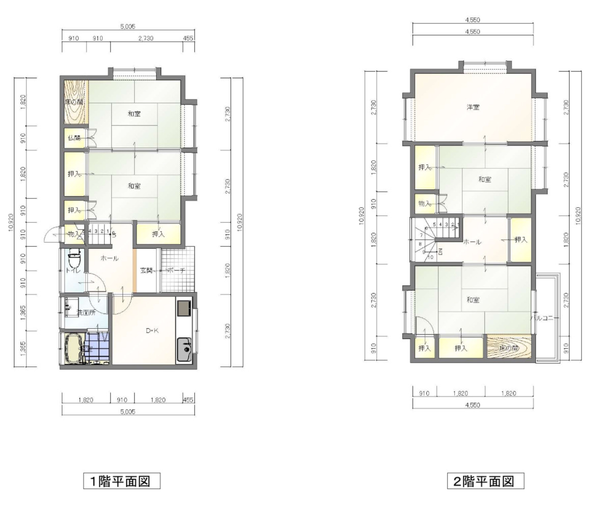 岩美町田後　中古戸建の間取り