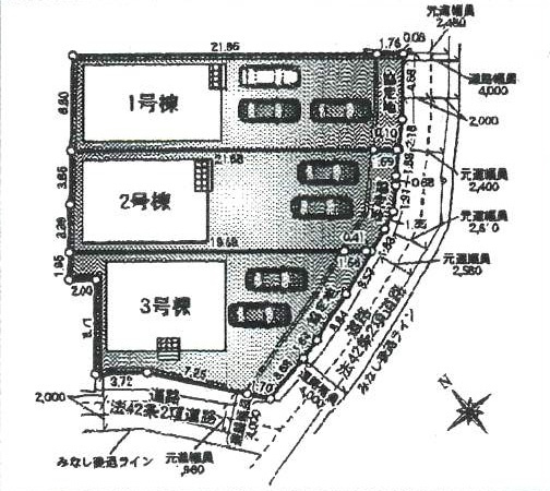 【区画図】 | 加古川市尾上町長田第8（全3棟）2号棟 | 2号棟です。
