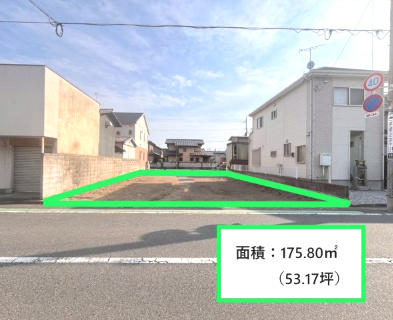 前橋市朝倉町三丁目売地A区画の前面道路含む現地写真|前面道路含む現地写真です