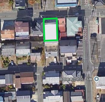 前橋市朝倉町三丁目売地A区画の区画図|上空からのイメージ区画です。