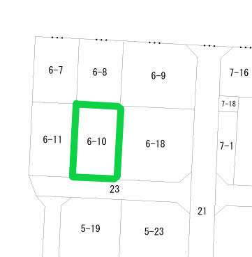 前橋市朝倉町三丁目売地B区画の区画図