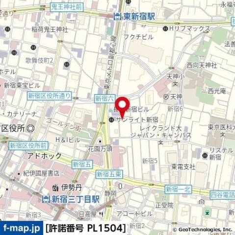 デュオ・スカーラ新宿の地図